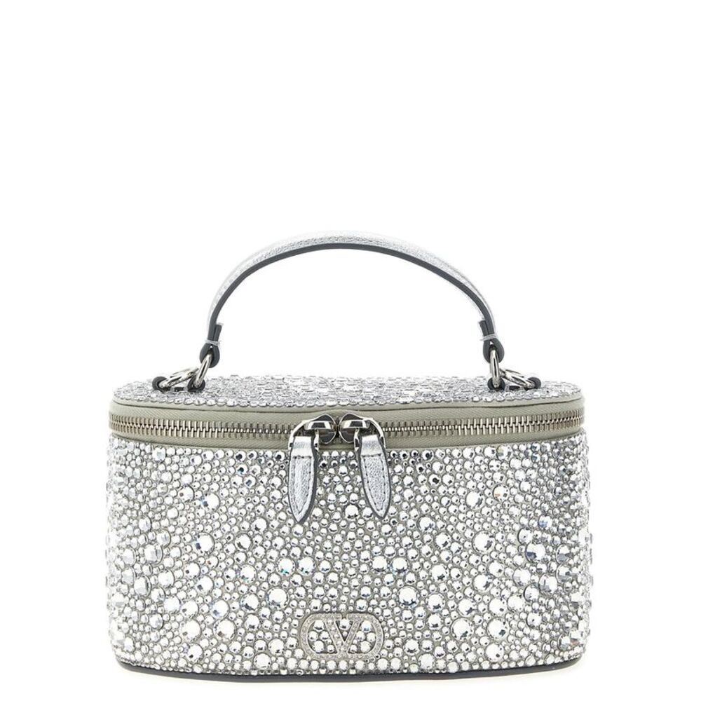 Valentino Garavani Silver Viscose Women's Handbag